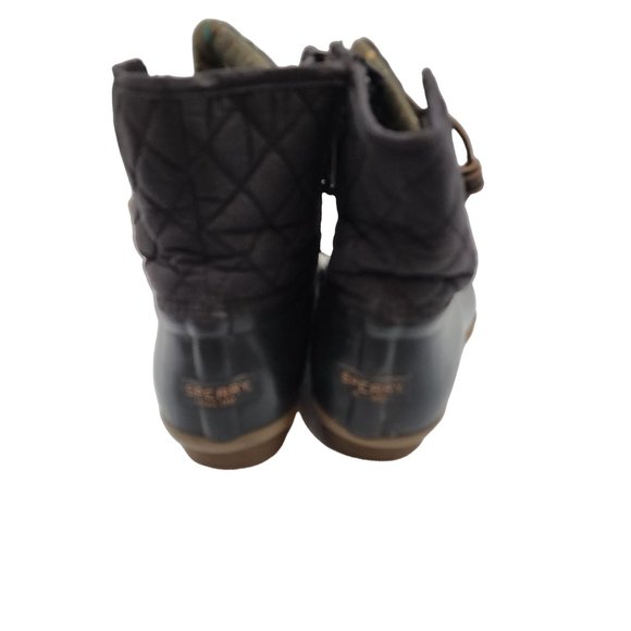 Sperry Saltwater Quilted Duck Booties Womens size 8 Black - Picture 4 of 7
